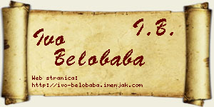 Ivo Belobaba vizit kartica